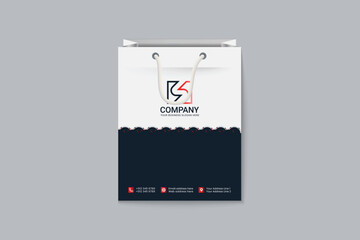 Professional and modern corporate shopping bag template