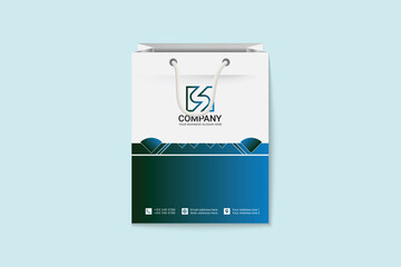 Professional and modern corporate shopping bag template