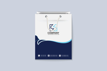 Professional and modern corporate shopping bag template