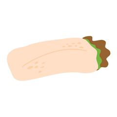 Mexican Beef Steak Burritos illustration