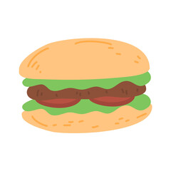 Torta Ahogadas Mexican Food illustration