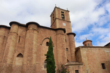 Facade of the Monastery of Santa Maria La Real in Najera (La Rioja) - obrazy, fototapety, plakaty