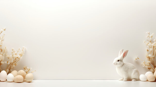 easter bunny template with easter decoration adorable spring easter eggs