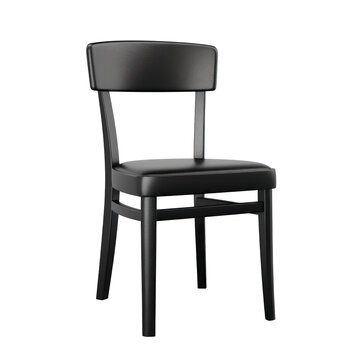 Black chair isolated on transparent background,transparency 