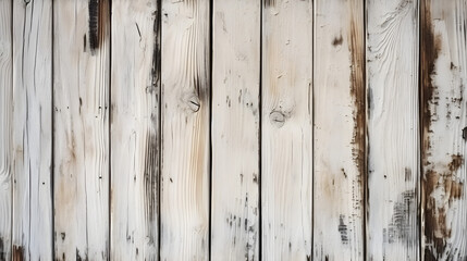 white wood texture background, top view wooden plank panel. Generative AI.
