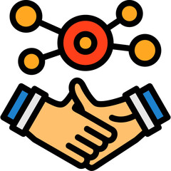 Business handshake for networking Icon