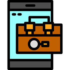 Smartphone with job search app Icon