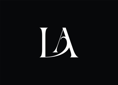 LA Letter logo design and initial logo