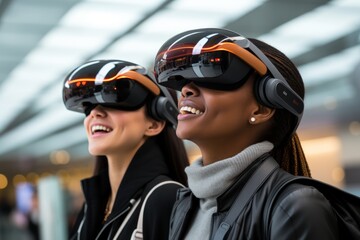 Immersive ar shopping experience exploring discounts and reviews, futurism image