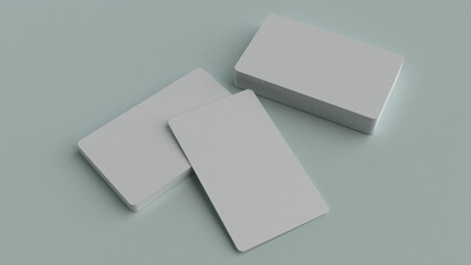 Simple Blank rendering of business card images for mockup 