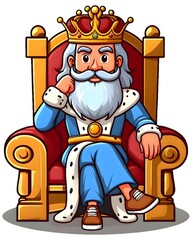 The king is on the throne.