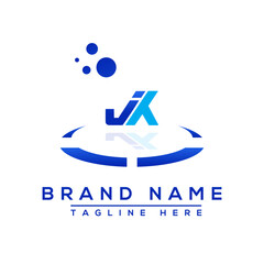 Letter JK blue Professional logo for all kinds of business