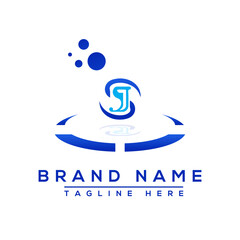 Letter JS blue Professional logo for all kinds of business