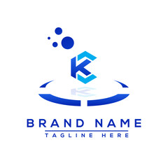 Letter KC blue Professional logo for all kinds of business