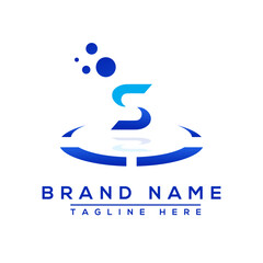 Letter S blue Professional logo for all kinds of business