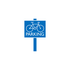 Bicycle parking icon isolated on transparent background