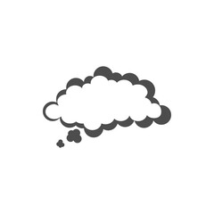 Thought cloud icon isolated on transparent background
