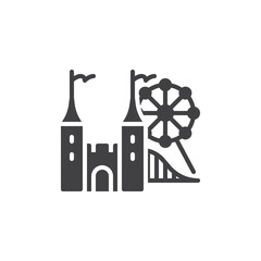 Attractions park vector icon