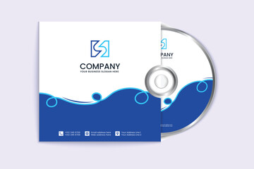 Professional and modern corporate CD cover and label template