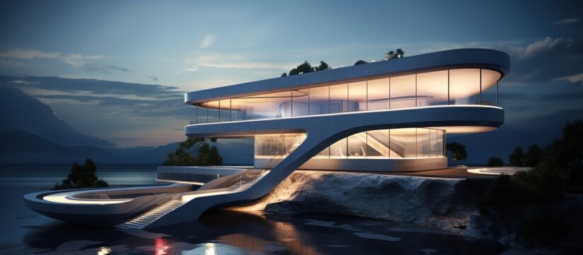 modern future house building architecture