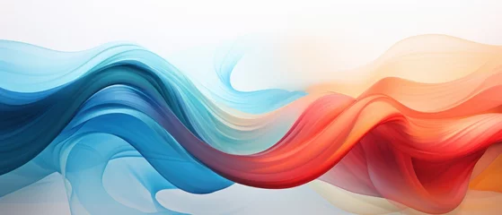 Fotobehang trendy modern abstract waves background wallpaper ai generated image © anis rohayati