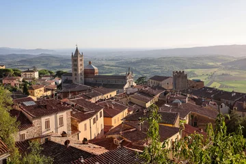 Foto op Plexiglas Massa Marittima old town and San Cerbone Duomo cathedral. Tuscany, Italy. © wjarek