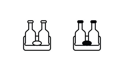 Bottles icon design with white background stock illustration