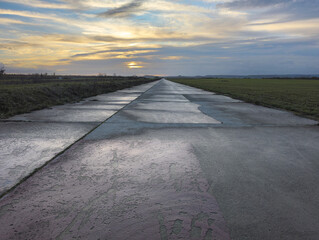 Damblain airport runway - France