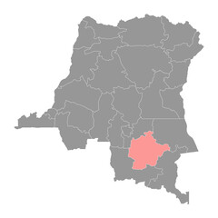 Haut Lomami province map, administrative division of Democratic Republic of the Congo. Vector illustration.