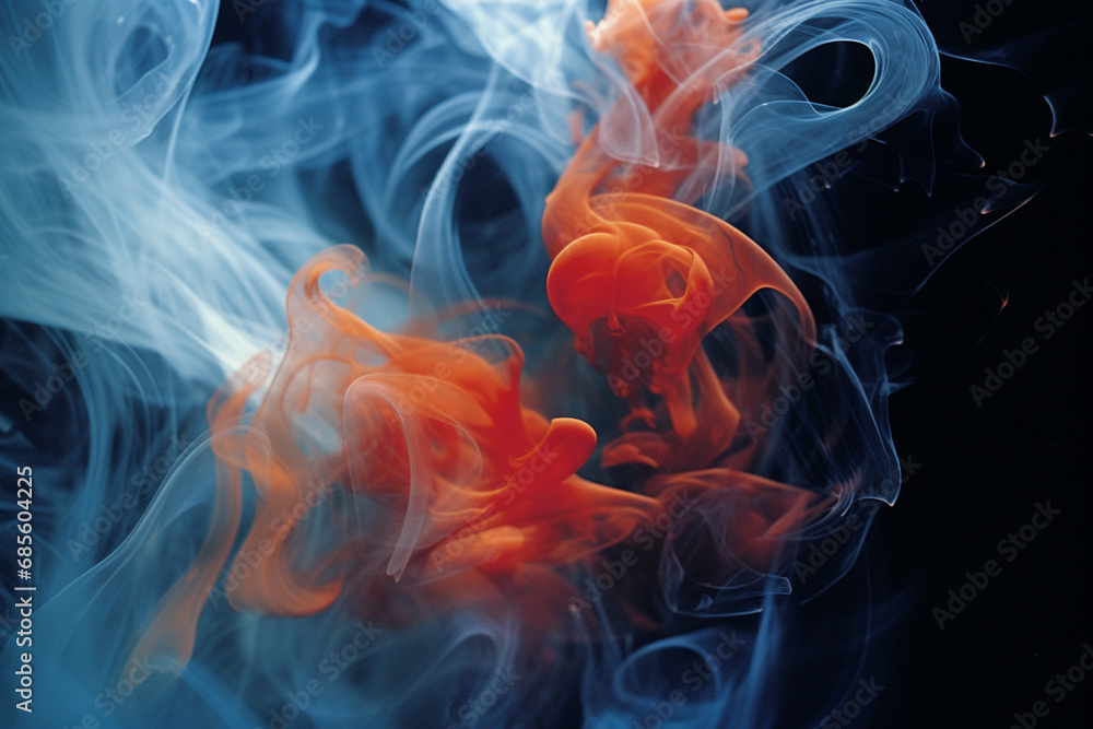 Poster An explosion of watercolors captured mid-air, freezing the chaotic beauty of pigments in motion, resulting in a dynamic and visually captivating image.