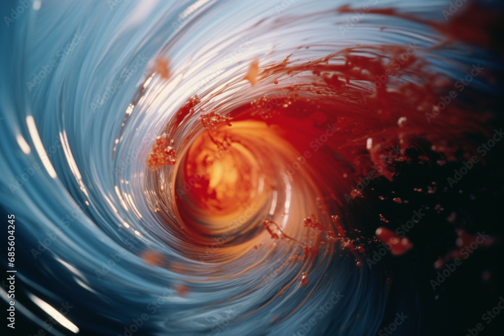 Leinwandbilder High-speed capture of an object in motion, showcasing the burst of kinetic energy frozen in a single frame for a dramatic and dynamic effect.