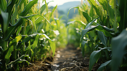 Maisfeld im Sonnenlicht