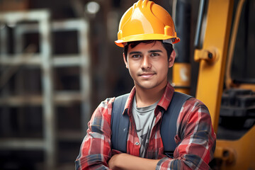 Young construction worker
