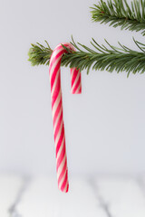 candy cane hanging in branch studio
