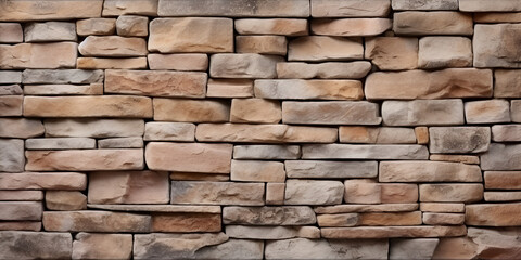 Brown brick wall surface granite grey solid, Antique Brick Texture Captivating Pattern For Decorative Stone Wall Background, Brittle Realistic  Texture Of Traditional Masonry Bricks, GENERATIVE AI




