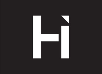 Hi letter logo and monogram logo