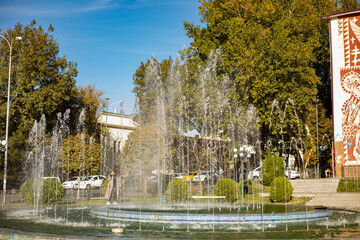the fountain in the streets of Uzbekistan
