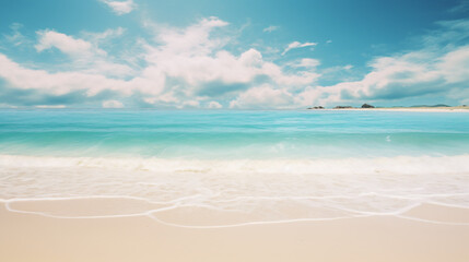 Fototapeta premium Seaside Serenity Upper View Beach Background Image.