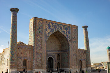 , Registan square, Samarkand, madrasah.