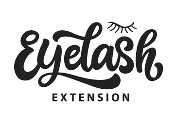 Obraz premium False Eyelashes Salon Logo Female Lashes Icon Text