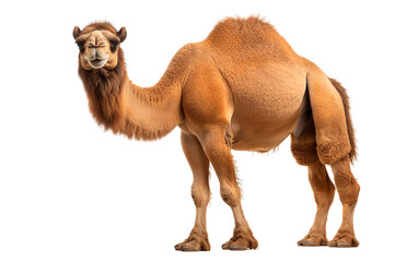 Bactrian Camel On Isolated Background