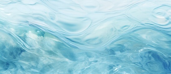 water wave underwater blue ocean swimming pool wide panorama background sandy sea bottom isolated on white background - obrazy, fototapety, plakaty