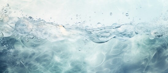 water wave underwater blue ocean swimming pool wide panorama background sandy sea bottom isolated...