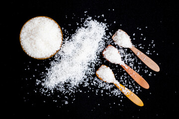 Stop sign sugar warns that too much sugar will make an unhealthy diet, obesity, diabetes, dental...