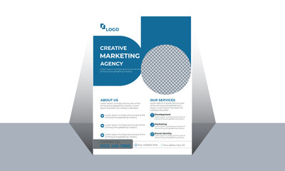 Creative Corporate & Business Flyer Brochure Template Design, abstract business flyer, vector template design.Creative modern bright concept circle round shape.Creative modern bright concept flyer.
