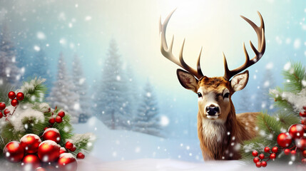 Decor Ideas, Christmas Wildlife Art, Festive Deer Display, Seasonal Reindeer Beauty, Yuletide Fauna Scene, Winter Wildlife Magic, Christmas Reindeer Art, Festive Deer Charm