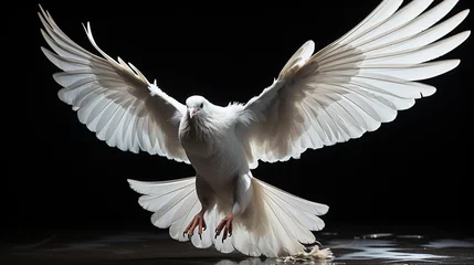 Fotobehang white dove flying © Muhammad
