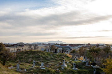 old graveyard in the Silk Road of Uzbekistan Samarkand