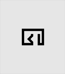 Alphabet letters Initials Monogram logo GK