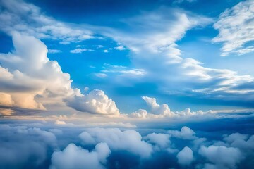 A Playful Dance of Blue Sky and Gentle Clouds